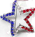 Pretty Patriotic Rhinestone Star Pin