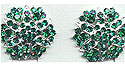Simply Green Rhinestone Earrings