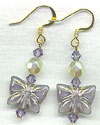 Lilac Butterfly Earrings