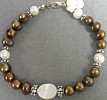 Bronze Age Bronze Pearl and White Freshwater Pearl Bracelet