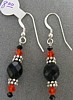 All Hallows Eve Orange and Black Crystal Earrings