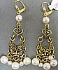 Antoinette Freshwater Pearl and Gold Chandelier Earrings