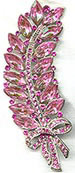 Large Pink RS Feather Pin